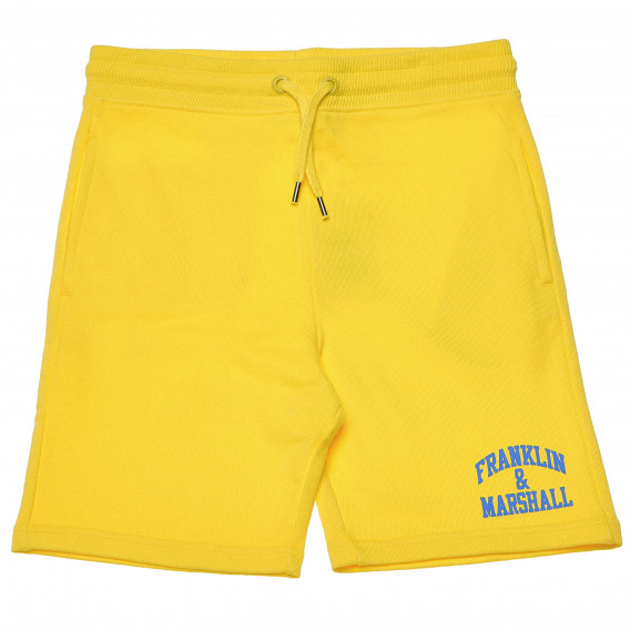 Къси памучни панталони за момче, жълти Franklin & Marshall 96639 