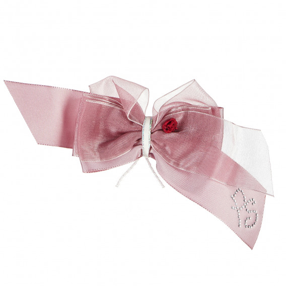 Панделка за коса, цвят: розово, сатенирана Picolla Speranza 96735 