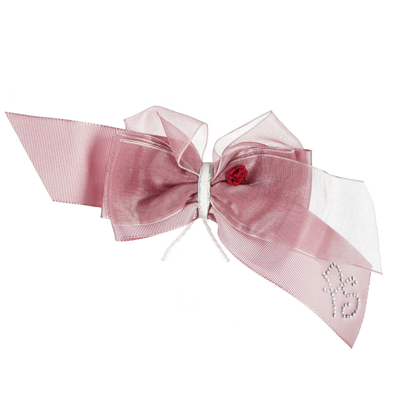 Панделка за коса, цвят: розово, сатенирана  96735