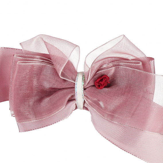 Панделка за коса, цвят: розово, сатенирана Picolla Speranza 96736 2