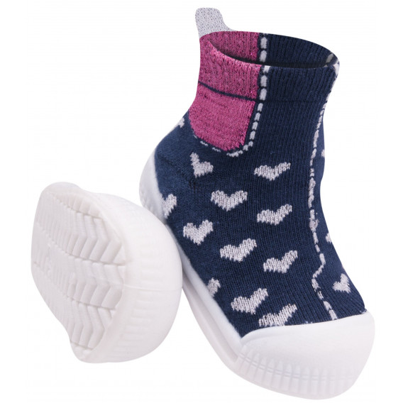 Пантофи за момичес актуалната визия тип- чорап, многоцветни YO! 9687 4