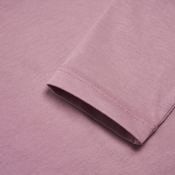 Памучна блуза с брокатена надпис за момиче розова Benetton 96892 4