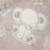 Плюшено бебешко одеяло- "little elephants", цвят: Беж Inter Baby 97329 3