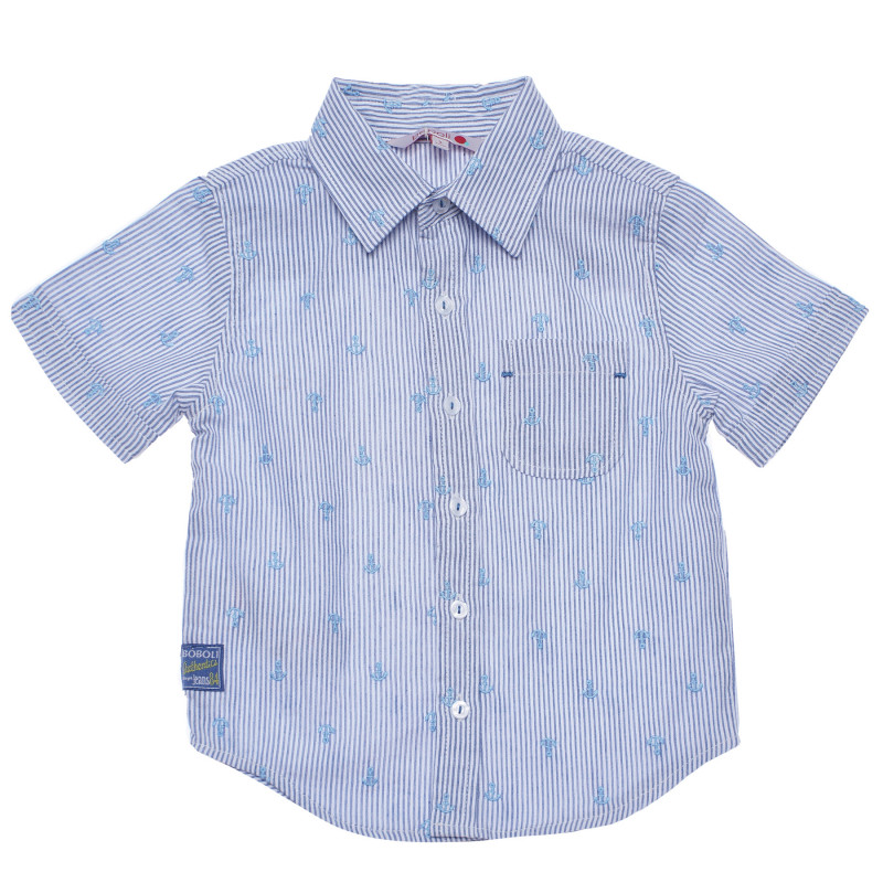 Риза за момче на райе в синьо и бяло  97495