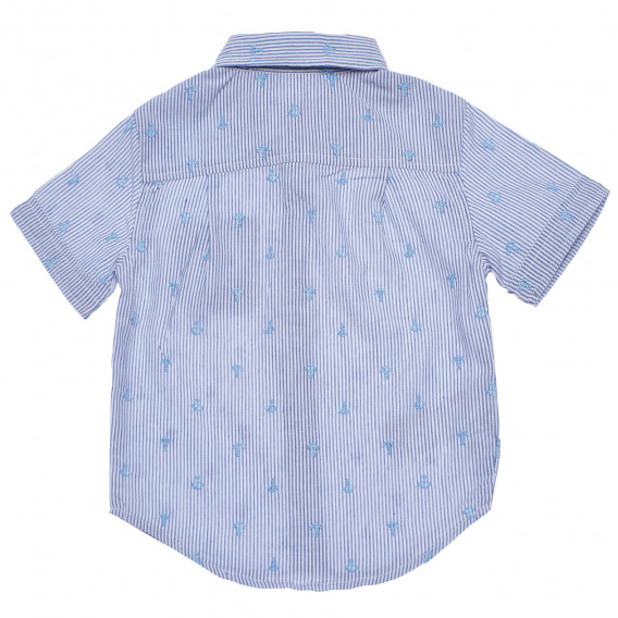 Риза за момче на райе в синьо и бяло Boboli 97496 2