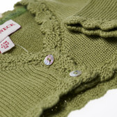 Плетено болеро за бебе с дълги ръкави в зелен цвят Neck & Neck 9754 2