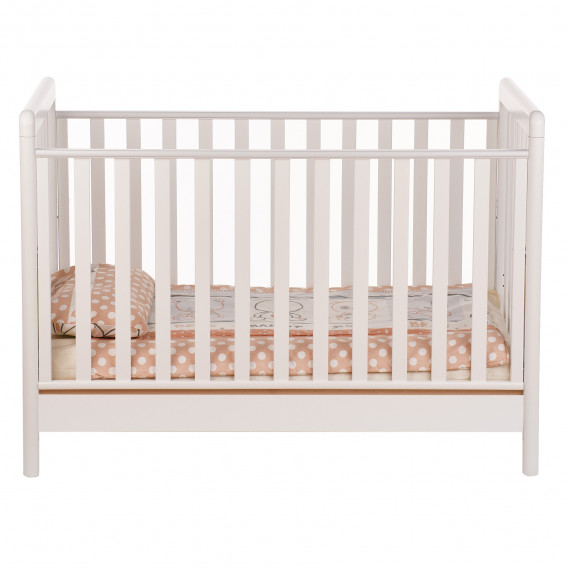 Бебешко креватче, бяло и бежово, 106х71х133 см. Baby Expert 97643 