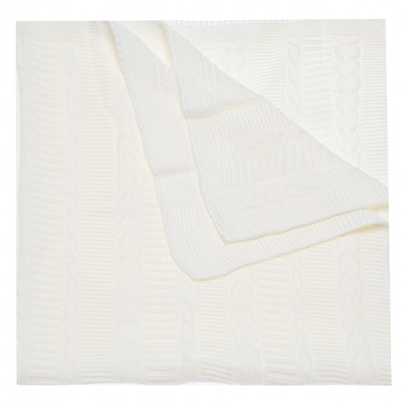 Плетено одеяло за бебе, бяло Mycey 97733 