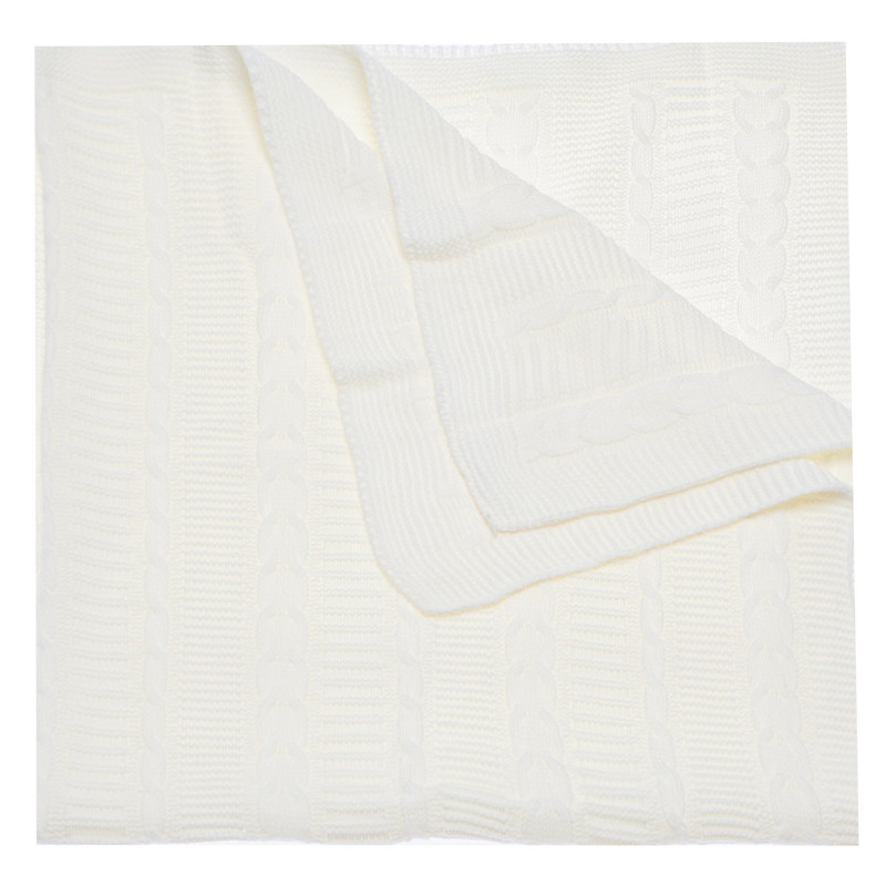 Плетено одеяло за бебе, бяло  97733