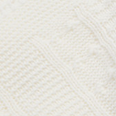 Плетено одеяло за бебе, бяло Mycey 97734 2