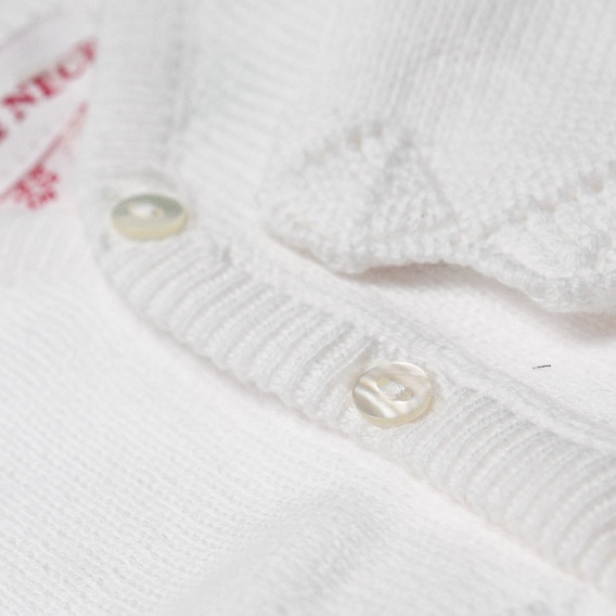 Плетено болеро за бебе с перлени копчета Neck & Neck 9778 2