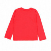 Ярка червена памучна блуза с дълъг ръкав за момиче Boboli 99224 2