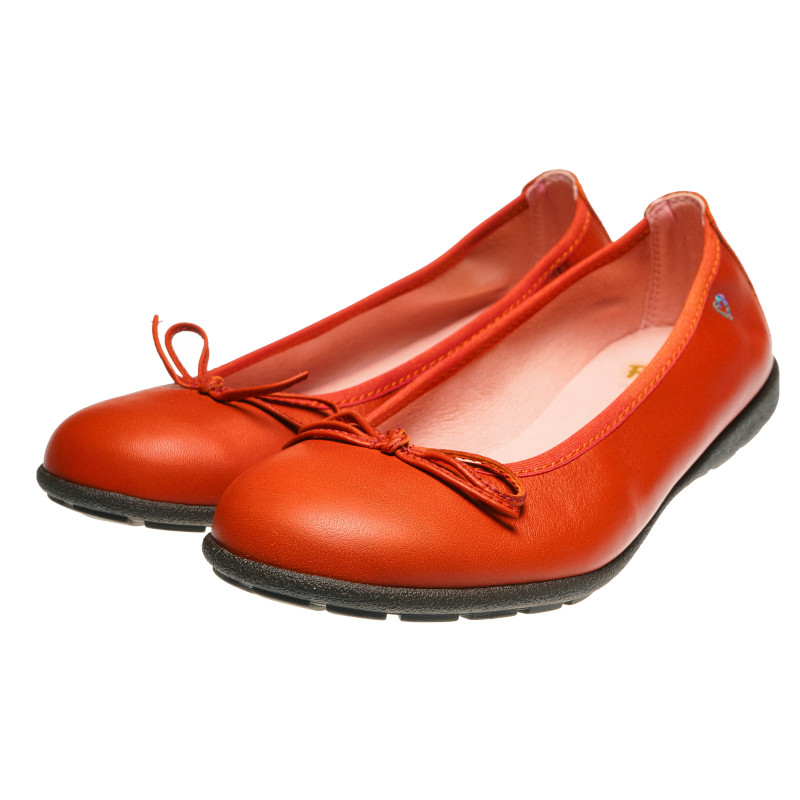 Оранжеви обувки за момиче с панделка  99440