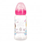Пластмасово шише със силиконов биберон с регулируем поток - Princess, 0+ месеца,360 мл за момиче Disney Princess 99492 3