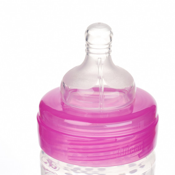 Полипропиленово шише за хранене, с биберон 1 капка, 0+ месеца, 150 мл, цвят: розов Chicco 99899 7