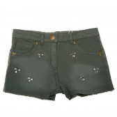 Памучни къси панталони за момиче с блестящи камъчета Boboli 99948 2
