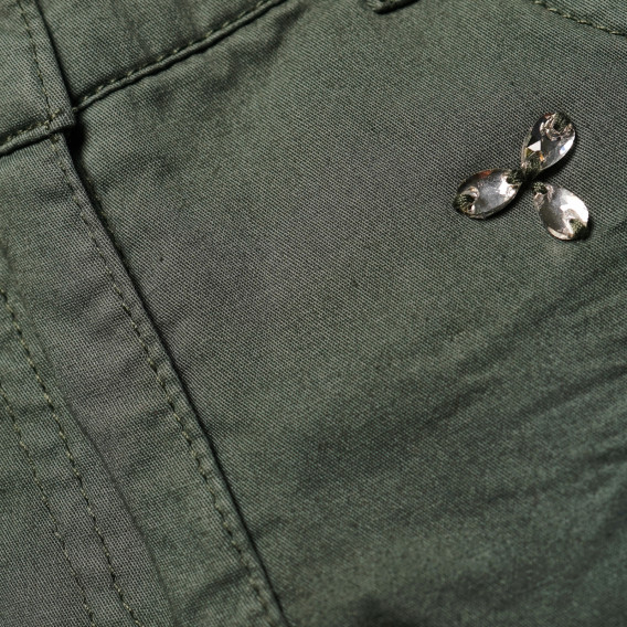 Памучни къси панталони за момиче с блестящи камъчета Boboli 99950 4