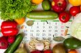 Vegetables,and,fruits,around,the,calendar,,concept,of,proper,healthy