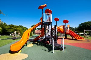 playgrounds,in,park,and,nice,blue,sky